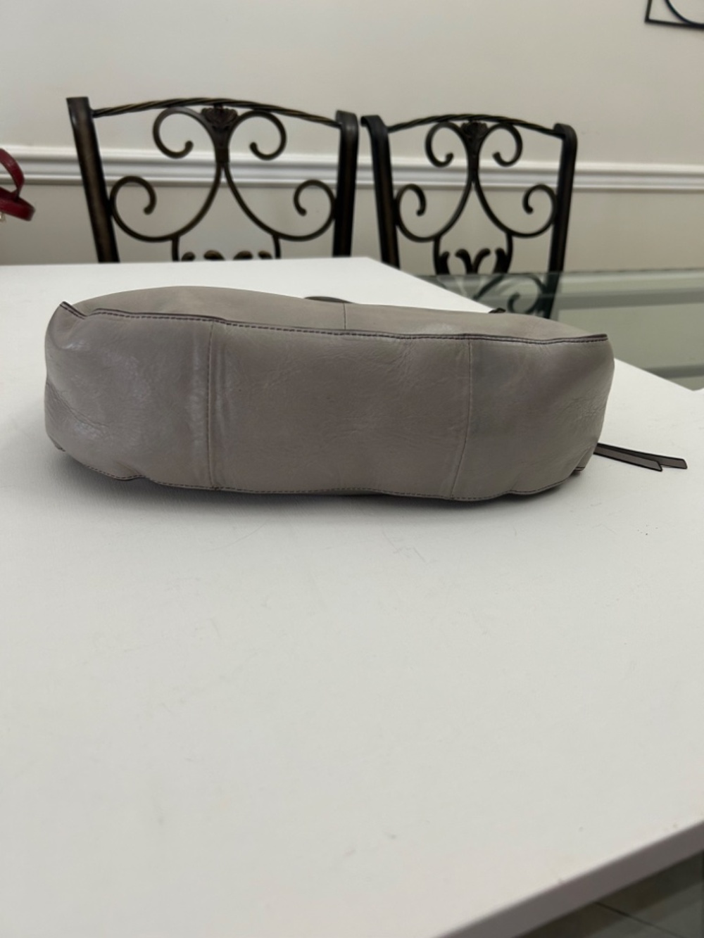 Hobo Prevail Leather Shoulder Bag in “Clay” Grey - Picture 3 of 13